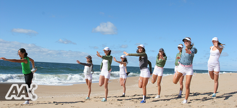 gimnasia en la playa